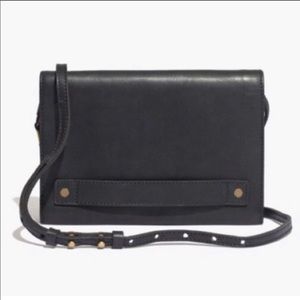 Madewell Morgan Black Leather Crossbody Bag